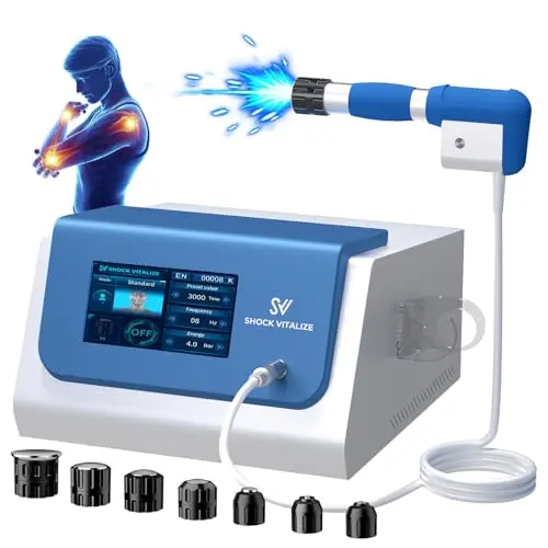 SHOCK VITALIZE white and blue shockwave therapy machine