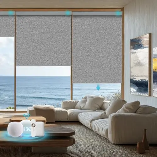 Blindify motorized smart blinds with remote control for sliding doors