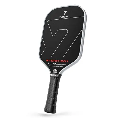 YVMOVE pickleball paddle with T700 raw carbon fiber surface