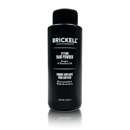 Brickell Men's Styling Hair Powder bottle with natural ingredients