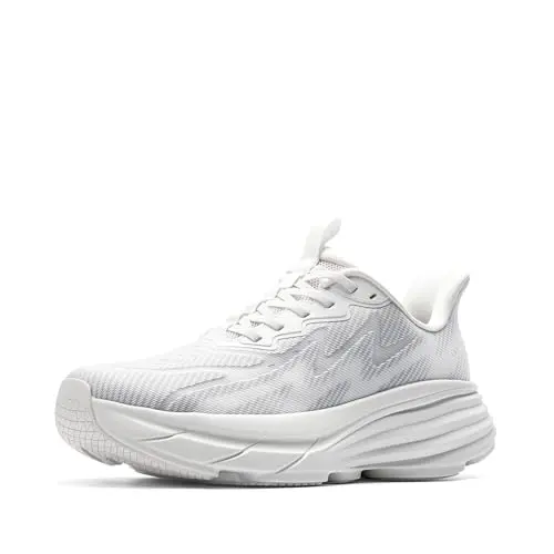 ALLSWIFIT men's slip on walking shoes in white with cushioned design
