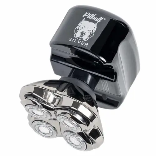 Skull Shaver Pitbull Silver PRO with ergonomic design and long runtime