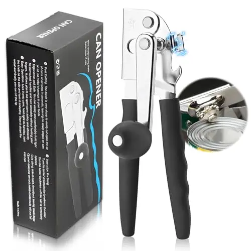 Roryimke heavy-duty manual can opener with long handle and smooth edge design