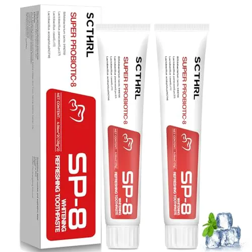 SP-8 probiotic toothpaste for oral health and whitening