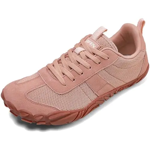 UBFEN barefoot sneakers in pink color for minimalist running