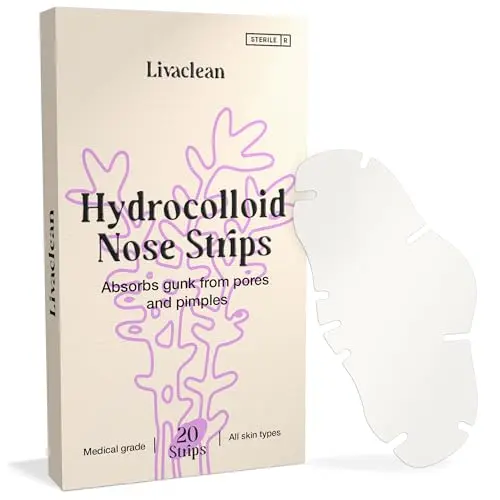LivaClean hydrocolloid pore strips for nose blackhead removal