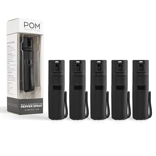 POM Pepper Spray with pocket clip for discreet carry