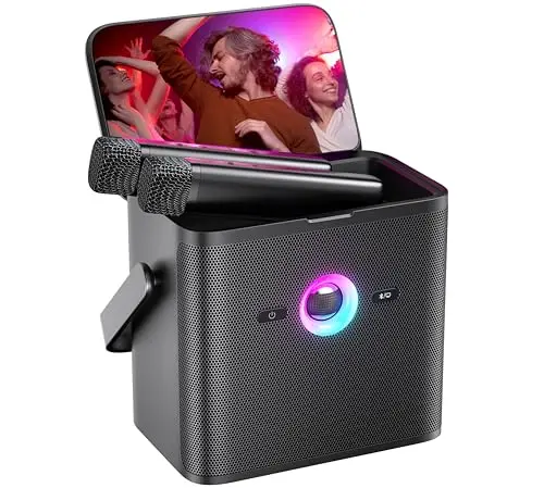 Ikarao Shell S3 compact karaoke machine with foldable handle