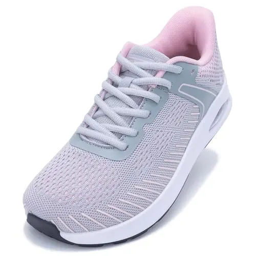 MEHOTO women's wide toe box sneakers in grey and pink colors