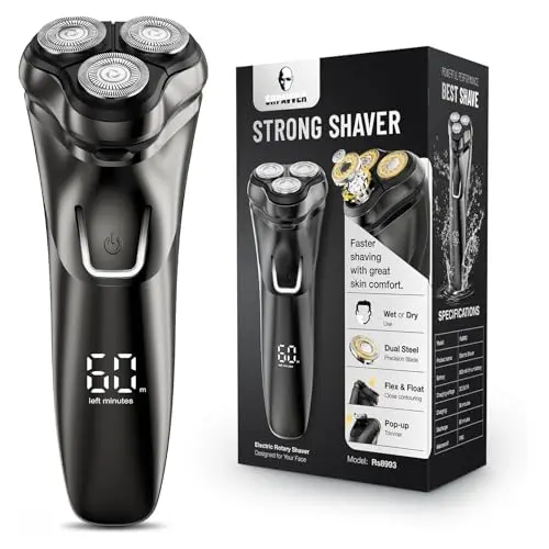 SHPAVVER rotary electric shaver in midnight black