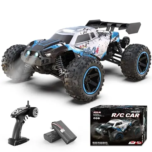 Kidcia 1:14 scale RC truck speeding on rough terrain