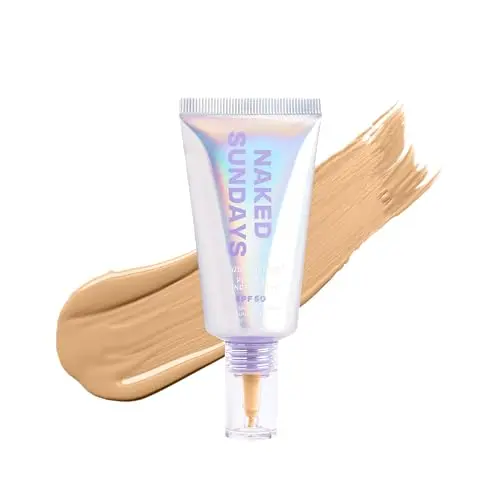 Naked Sundays mineral peptide foundation tint in warm honey shade