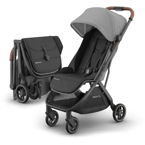 UPPAbaby Minu V3 stroller in greyson color with extended canopy