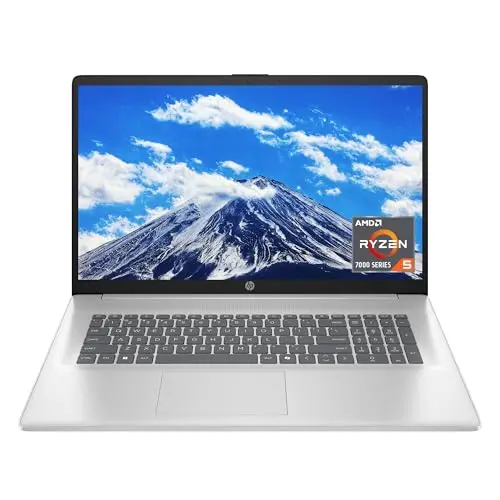 HP 17.3 inch laptop in Natural Silver color