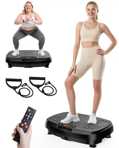 Damkee vibration plate with acupressure surface and remote control