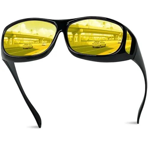 Chiccool fit over night driving glasses with wrap-around design