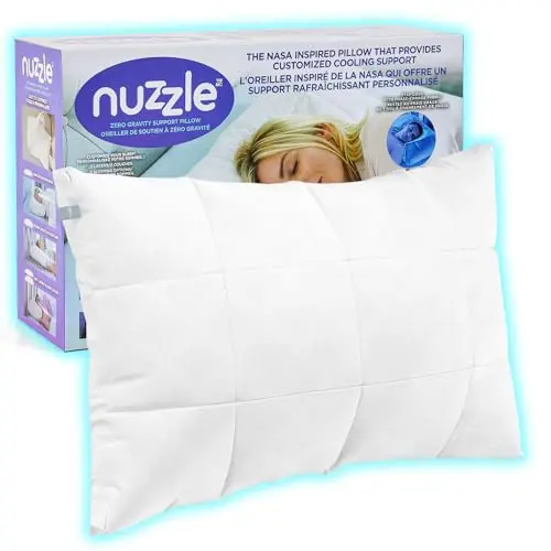 Nuzzle cooling adjustable pillow with NASA-inspired temperature regulation technology
