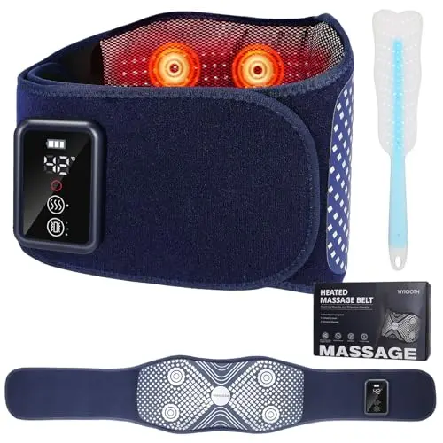 YIYIOOTH cordless back massager belt with red light therapy and vibration features