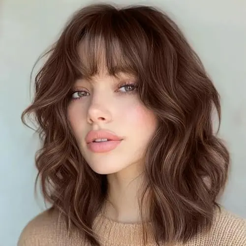 LIHUI short wavy bob wig for cancer patients