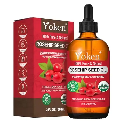Yoken Organic Rosehip Seed Oil in plastic bottle