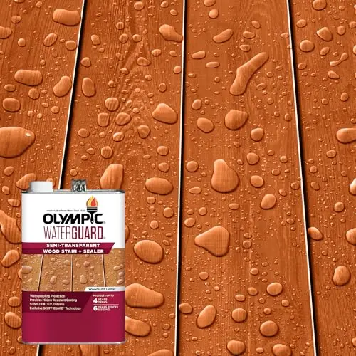 Olympic WaterGuard Woodland Cedar semi-transparent wood stain and sealer