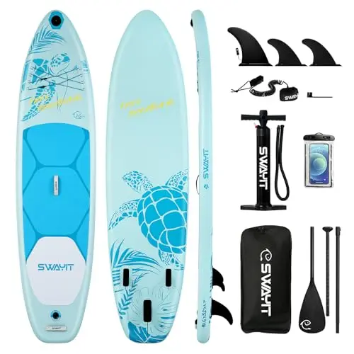 SWAYIT bear claw blue inflatable paddle board for families