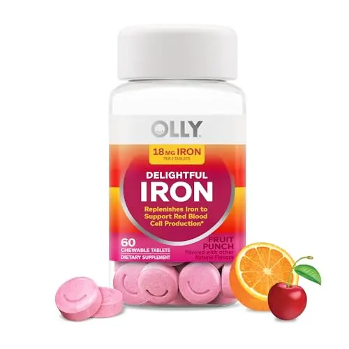 OLLY Delightful Iron Chewable Tablets bottle