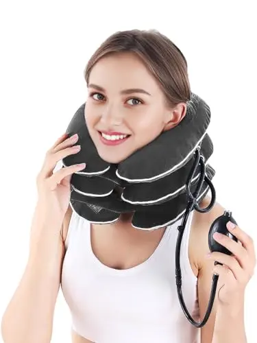 VEEFINE inflatable cervical traction device for neck decompression