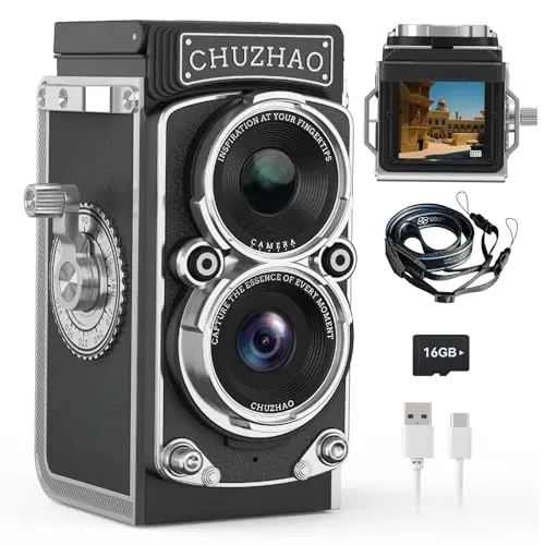 iTwano retro TLR style digital camera with viewfinder