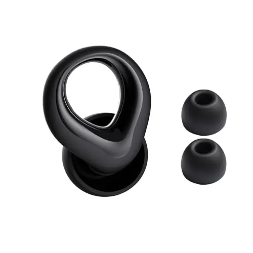QWH black silicone ear plugs for concerts and live events