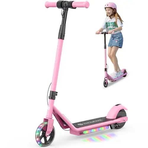 isinwheel S2 kids electric scooter with dual brake and adjustable handlebar