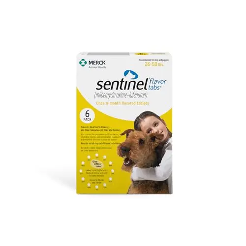 Sentinel Flavor Tabs heartworm and flea prevention tablets for dogs