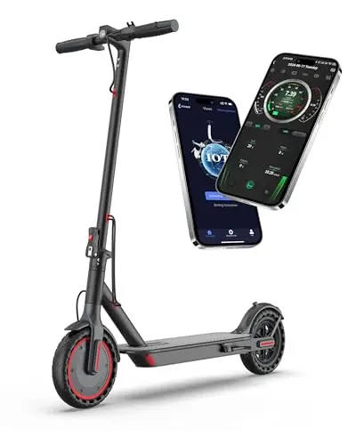 MAXSHOT V7 electric scooter with solid tires and LED lights