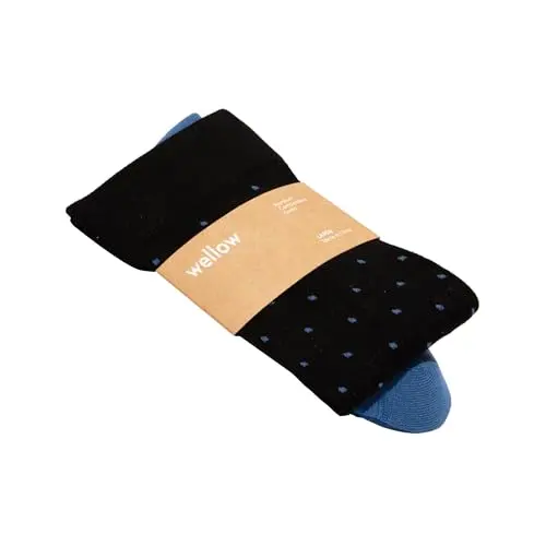 Wellow wide calf compression socks made with bamboo viscose