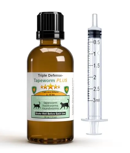 Triple Defense Tapeworm Plus liquid dewormer for cats