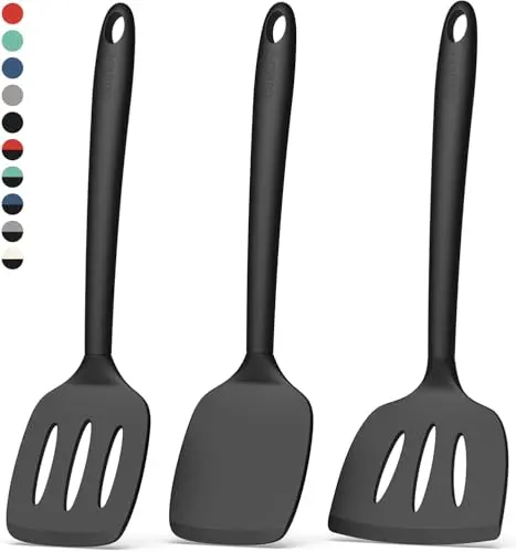Coukre 3-piece silicone spatula set for non-stick pans
