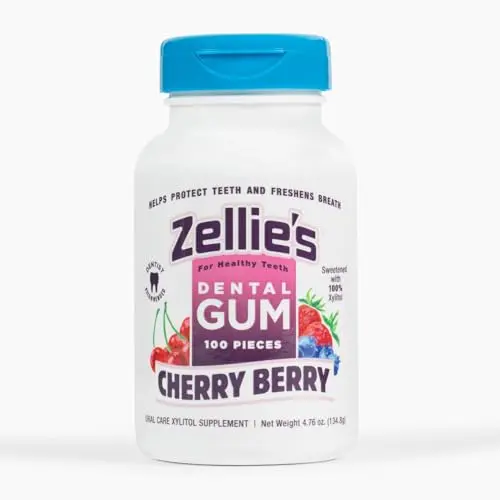 Zellie's 100% Xylitol Sugar Free Chewing Gum in cherry berry flavor