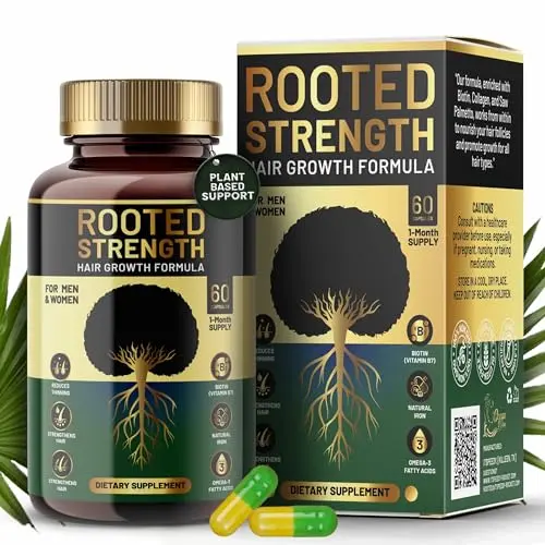 Rooted Strength Hair Growth Vitamins bottle