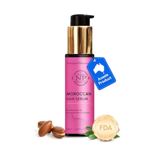 NP NATURES PHILOSOPHY Moroccan Argan Oil hair serum bottle