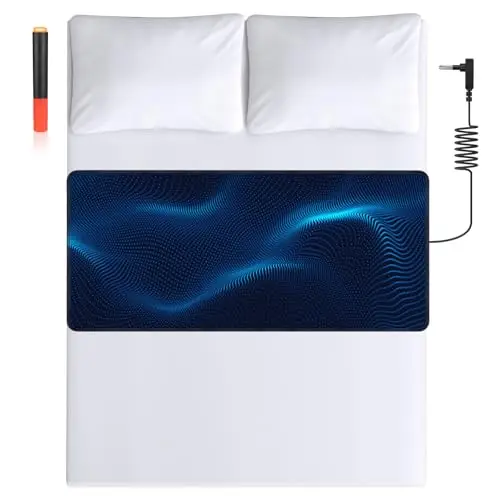 HLLBLL grounding mat with hidden connectors on a bed