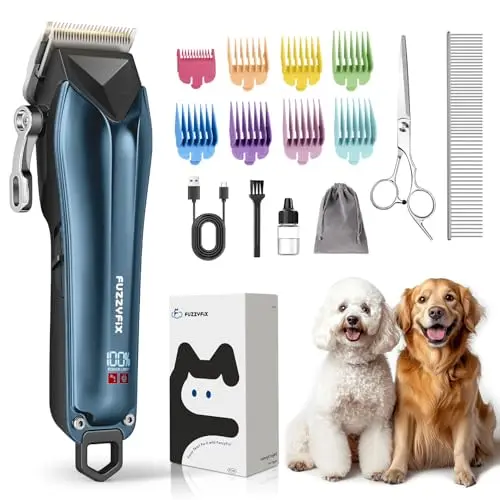FUZZYFIX dog clippers with detachable blade for poodles