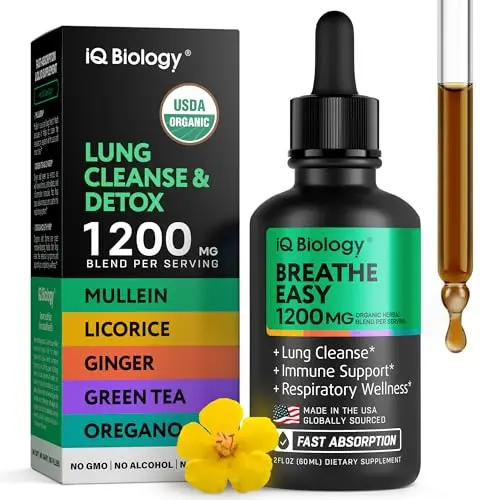 IQ BIOLOGY USDA Organic Mullein Drops with Herbal Blend