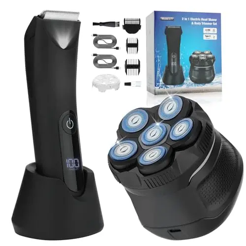 Bomxin 2-in-1 head and body shaver with 6D floating head