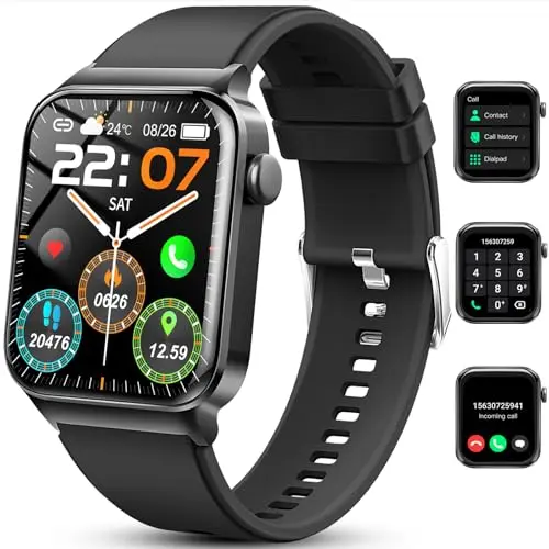 Motast smart watch with black finish and health display
