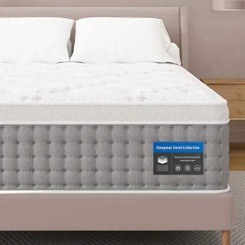Sleepmax hybrid mattress with extra lumbar support