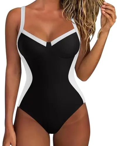 SUUKSESS one piece swimsuit with crisscross back