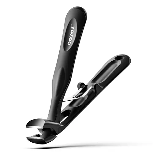 BEZOX angled toenail clippers with long handle and wide jaw