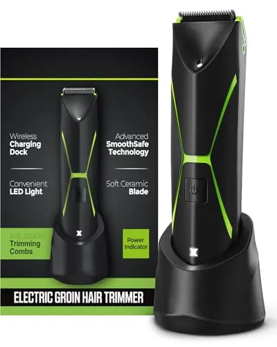 Brightman electric body hair trimmer for men with ceramic blades