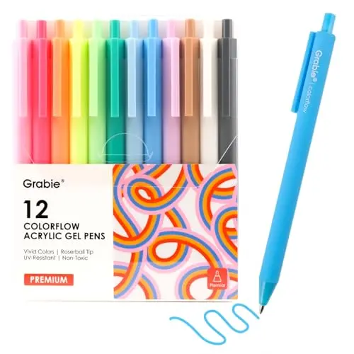 Grabie acrylic gel pens in multiple colors