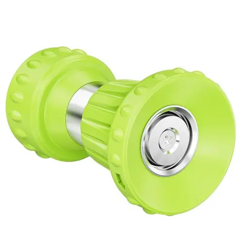 HOSUN fireman style brass hose nozzle with ergonomic rubber armor